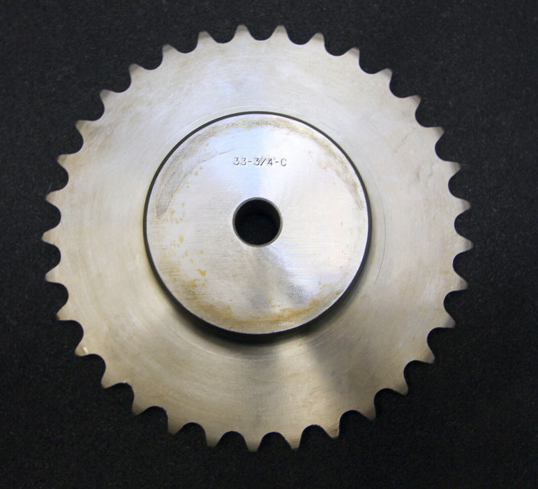 Kettenradscheibe mit einseitiger Nabe KRS Chainwheel Teilung 3/4"x7/16" Z= 33