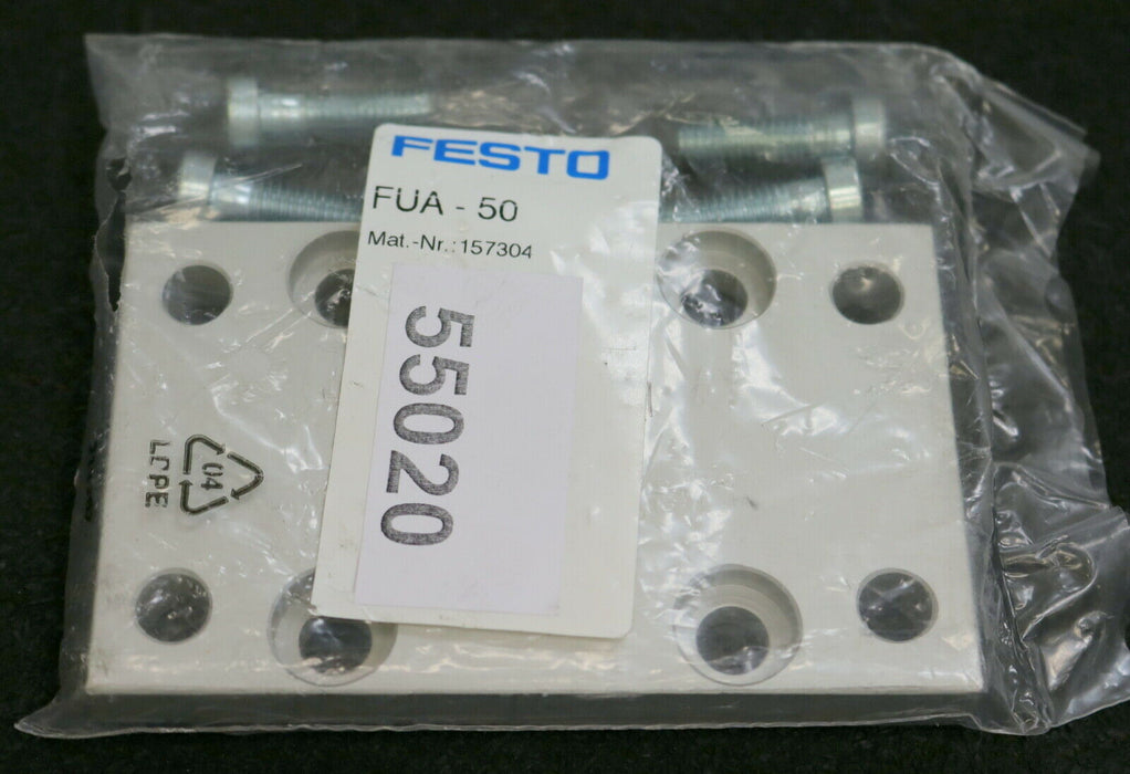 FESTO Flanschbefestigung Flange mounting FUA-50 Art.Nr. 157304 unbenutzt in OVP