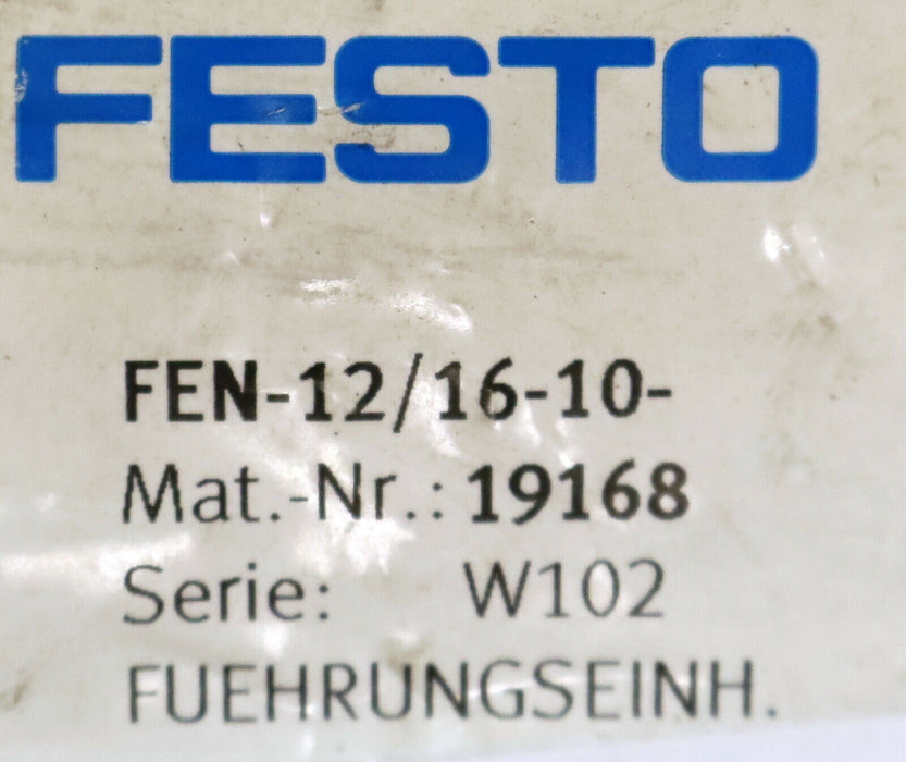 FESTO Führungseinheit FEN-FEN-12/16-10 Mat.Nr. 19168 Hub 10mm für Normzylinder