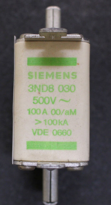 SIEMENS NH-Sicherungseinsatz mit Messerkontakten 3ND8030 - 100A - 500V - Gr.00