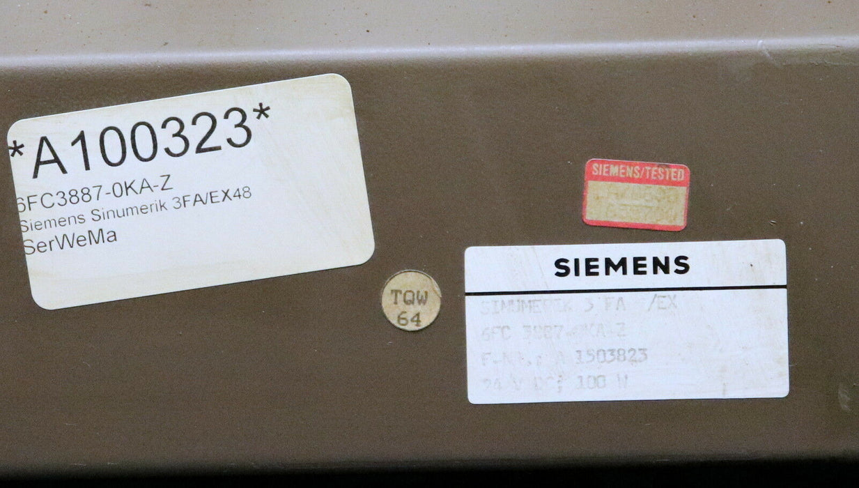 SIEMENS SINUMERIK 3 Baugruppen-Träger 6FC3887-0KA-Z 2-zeilig 3FA/EX4B 24VDC