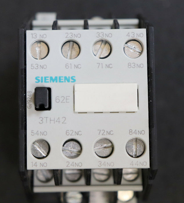 SIEMENS Schütz 62E 3TH4262-0A 6S + 2Ö 6NO + 2NC Steuerspannung 42VAC 50Hz 50VAC