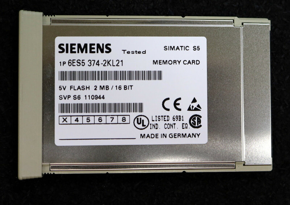 SIEMENS SIMATIC S5 Memory Card FLASH 2 MBYTE/16BIT 6ES5374-2KL21 - unbenutzt