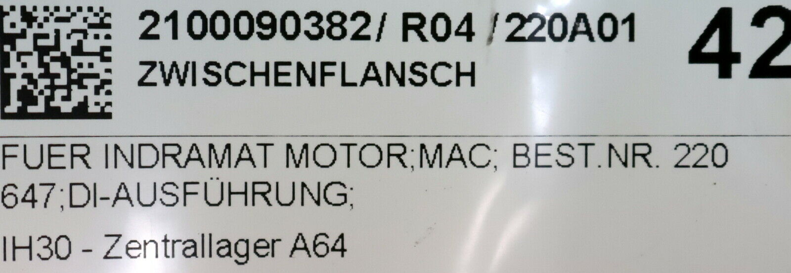 INDRAMAT Zwischenflansch Art.Nr. 220647 für INDRAMAT MAC Motor DI-Ausführung