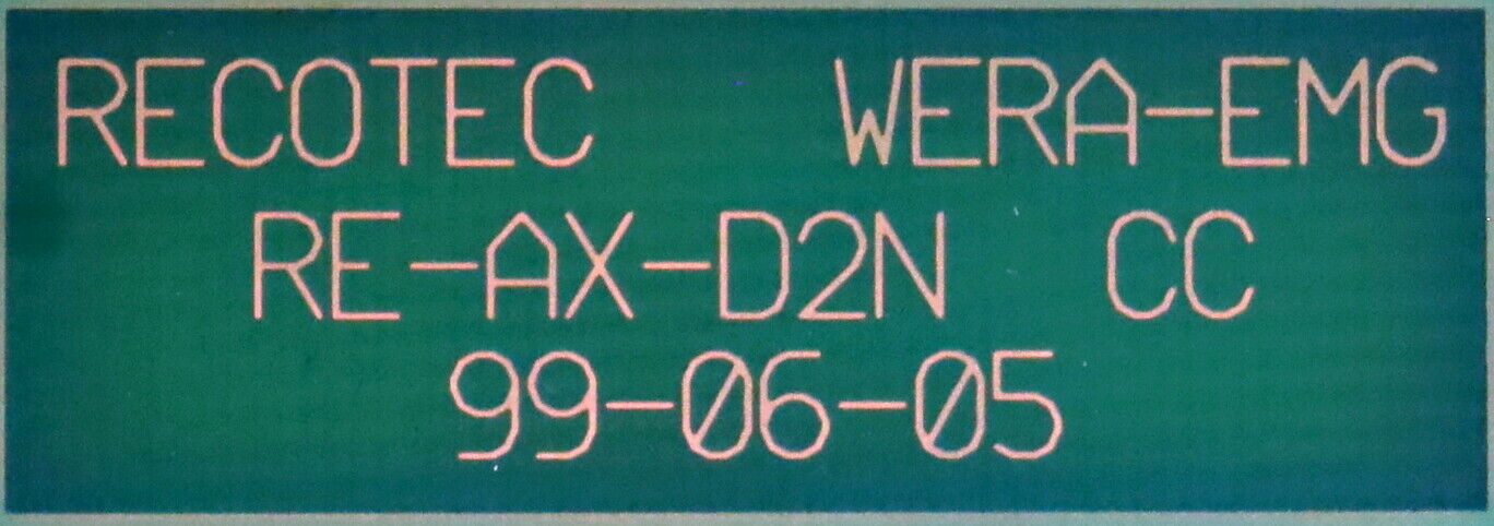 WERA / RECOTEC EMG Einschubplatine AXIS 3-4 für Profilator RE10704 für 2-Achsen