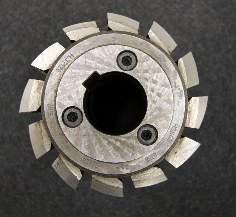 LEIMBACH Stollenwälzfräser involute spline hob m=3mm BP III nach DIN3972 20° EGW