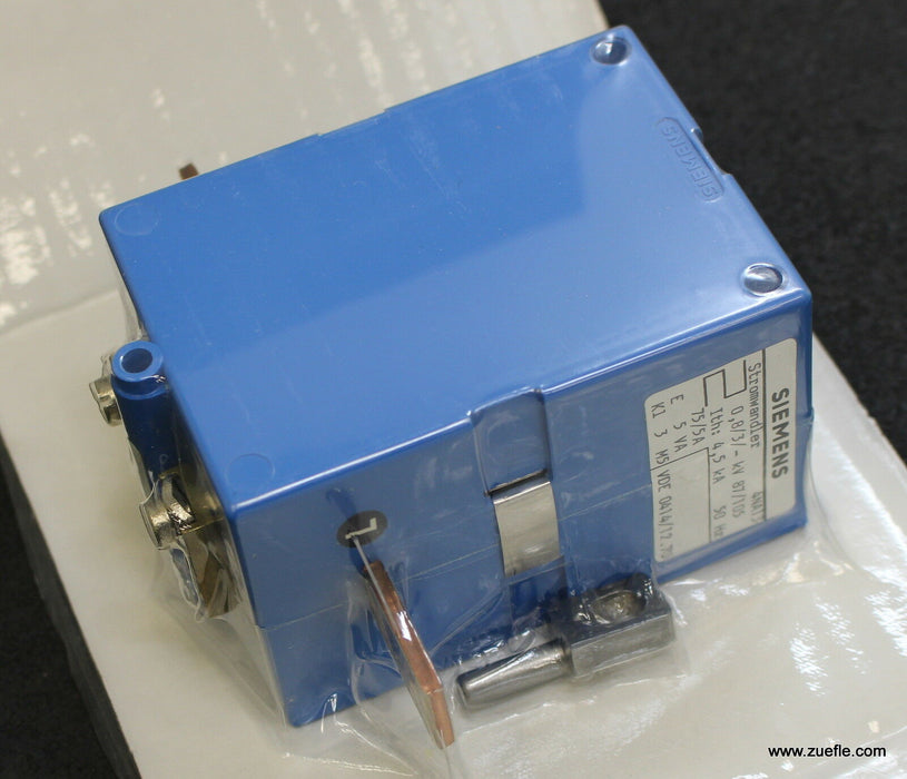 SIEMENS Stromwandler 4NA13 0,8/3 – 87/105kV Ith=4,5kA 50Hz 75/5A E = 5VA Kl 3 M5