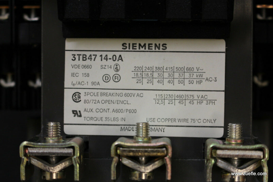 SIEMENS Schütz contactor 3TB4714-0AM0 Us = 220V 50Hz / 264V 60Hz 4S + 4Ö 4NO + 4