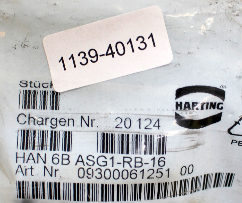 HARTING 3 Stück HAN 10B-AGG-QB 09300100301 05 für Industriesteckverbindung