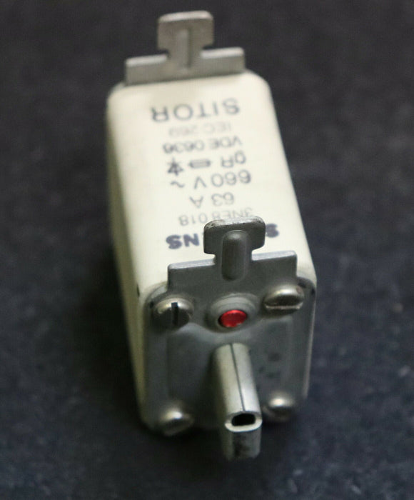 SIEMENS SITOR 2xSicherungseinsatz fuse-link 3NE3 018 63A 660VAC - gR