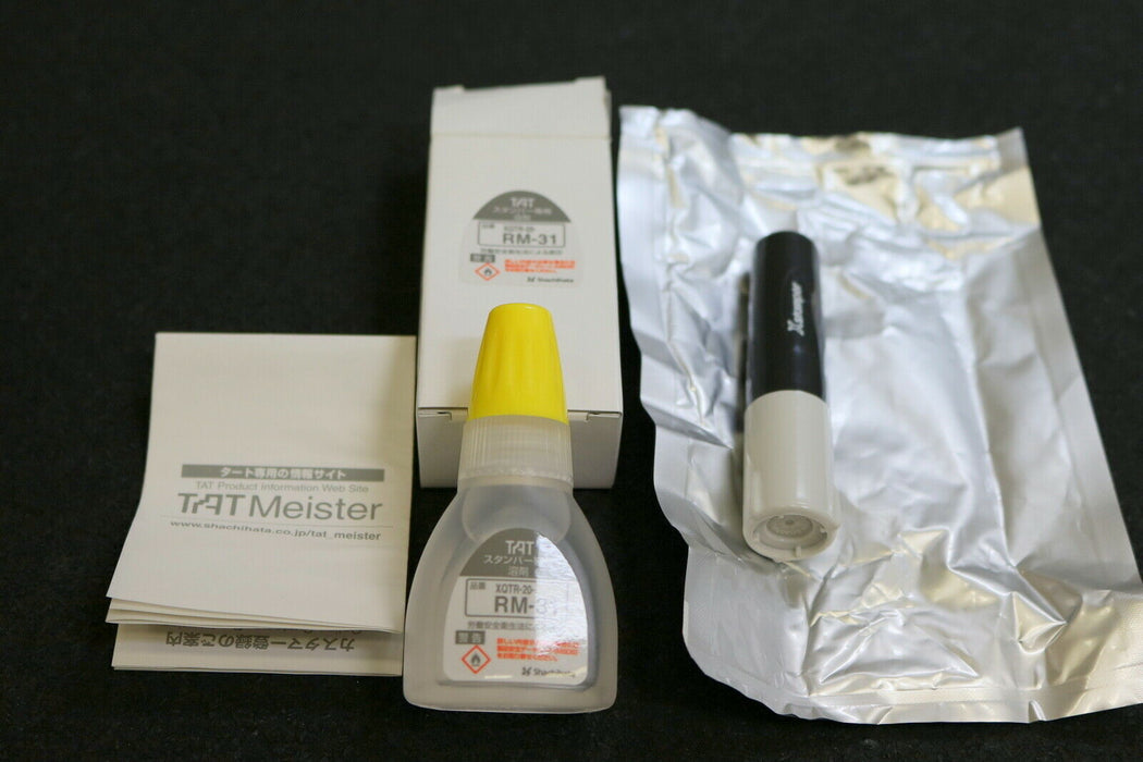 SHACHIHATA TAT Stempel mit Nachfüllbehälter XQTR-06-G "1" + XQTR-20-RM-31