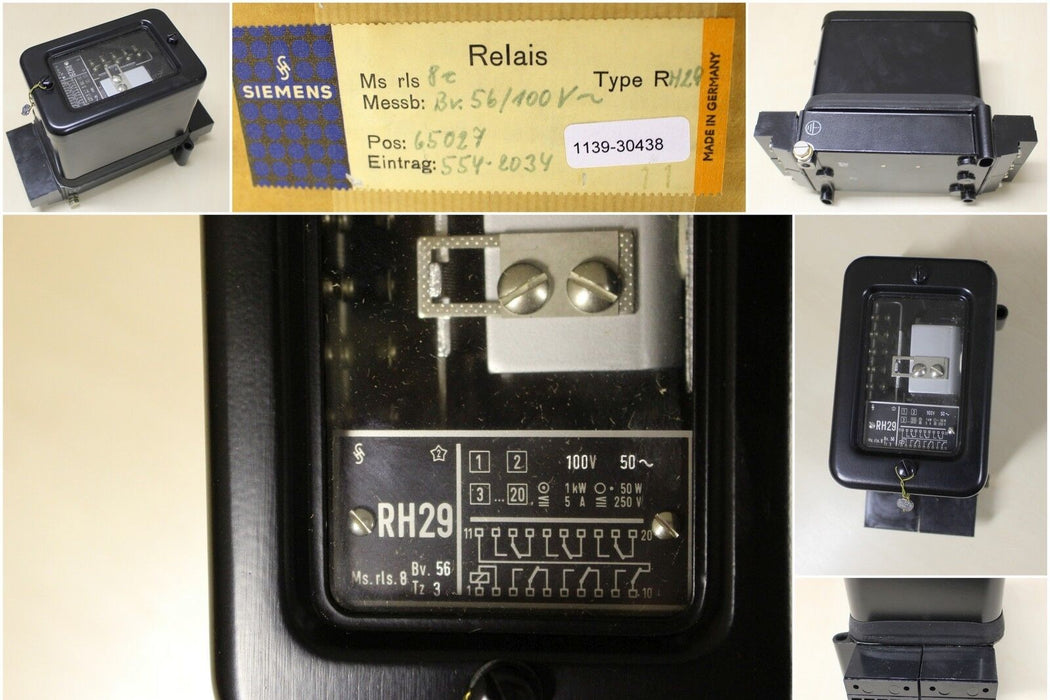 SIEMENS Hilfsrelais 7PA2930-3EB1 110VAC 6WE - RH29 Ms.rls.8 Bv56 Tz3