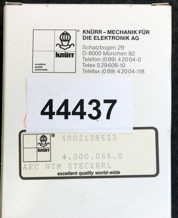 KNÜRR Steckerleiste nach AEC-NIM Standard 4.000.065.0 AMP 202394-2 9322