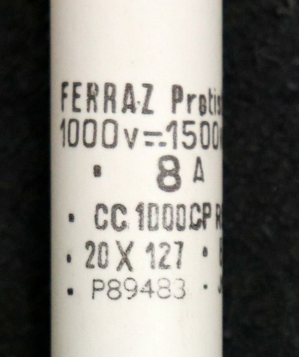 FERRAZ PROTISTOR 4x Sicherungseinsatz fuse-link P89483 CC1000CP RB 8A 1000VDC