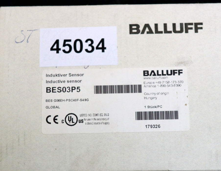 BALLUFF Induktivsensor BES03P5 BES G06EH-PSC0F-S49G 10-30VDC <= 200mA Sn=4mm