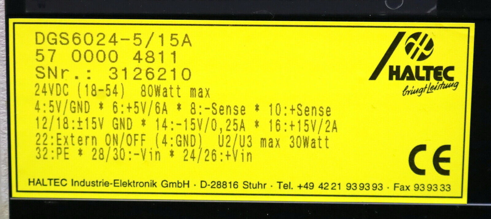 WERA / HALTEC EMG Einschub-Netzteil NETZ-24V 57.000.4811 f. Profilator DGS6024-5