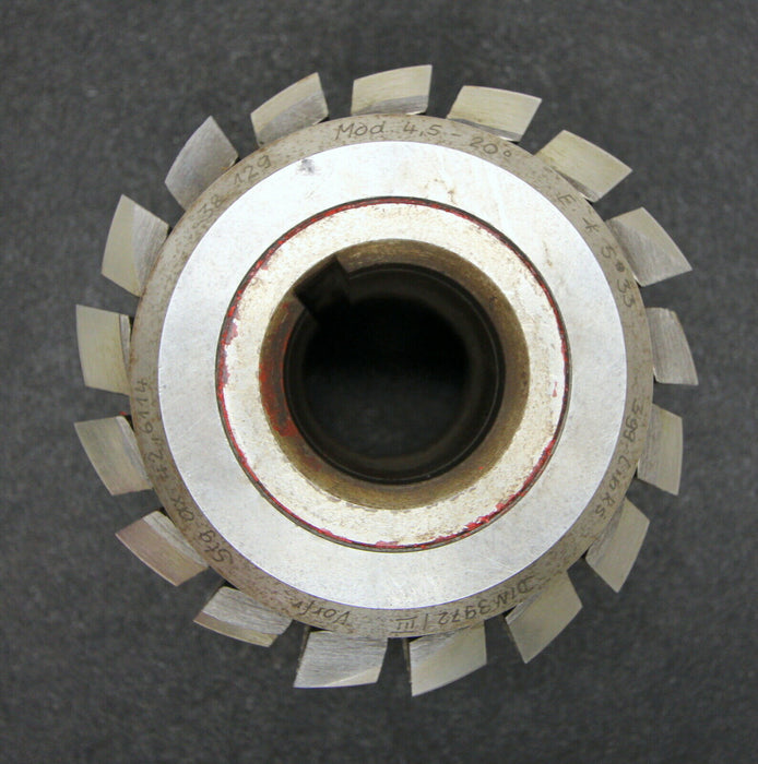 SAAZOR Stollenwälzfräser involute spline hob Vorfräser m= 4,5mm BP III 3gg. Li