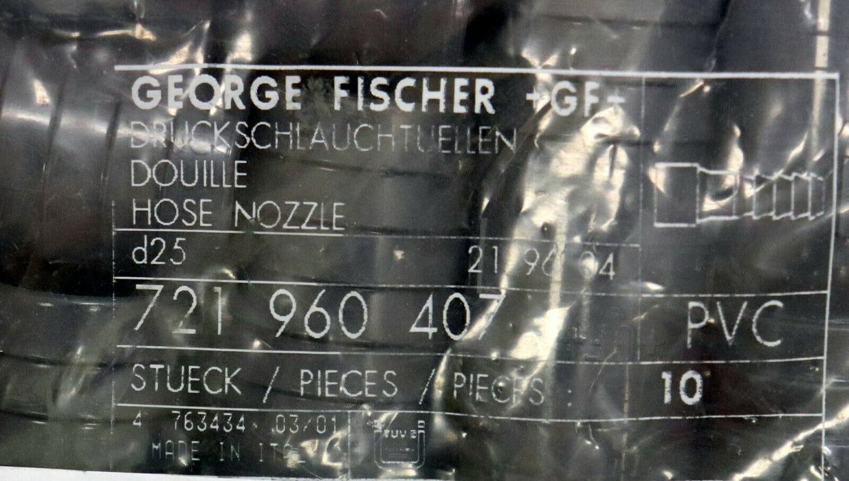 GEORG FISCHER 10 Stück Druckschlauchtülle D=25mm Art. Nr. 721960407