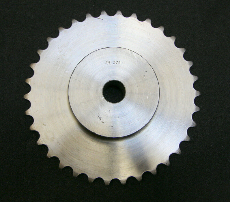 Kettenradscheibe mit einseitiger Nabe KRS Chainwheel Teilung 3/4"x7/16" Z= 34