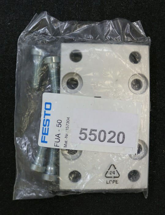 FESTO Flanschbefestigung Flange mounting FUA-50 Art.Nr. 157304 unbenutzt in OVP