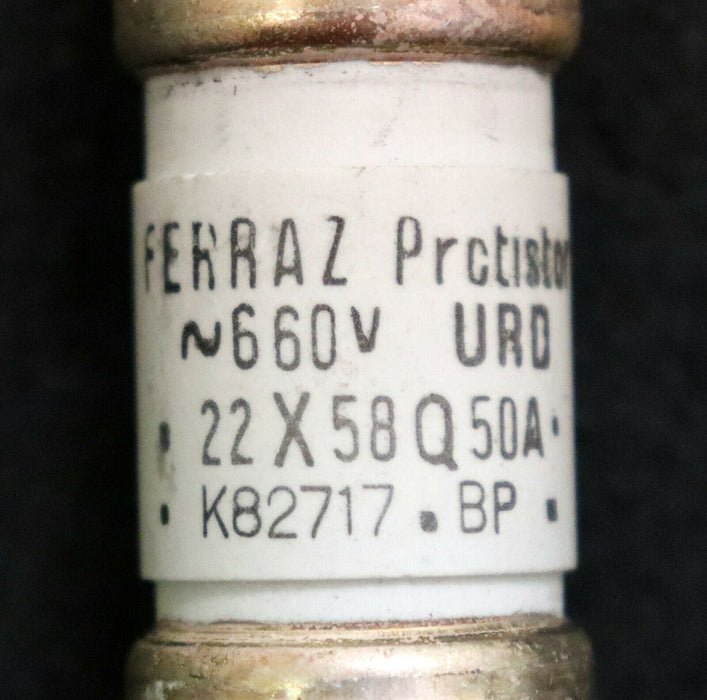 FERRAZ PROTISTOR 3x Sicherungseinsatz fuse-link K82717 50A 660VAC Masse 22x58mm