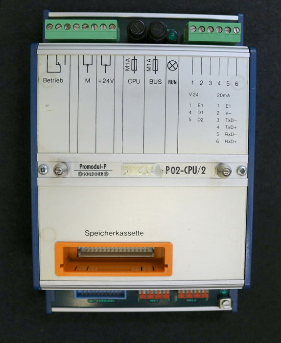 SCHLEICHER CPU-Modul P02-CPU/2 /D EDV 72610200 U = 24VDC REL. 250VAC 4A