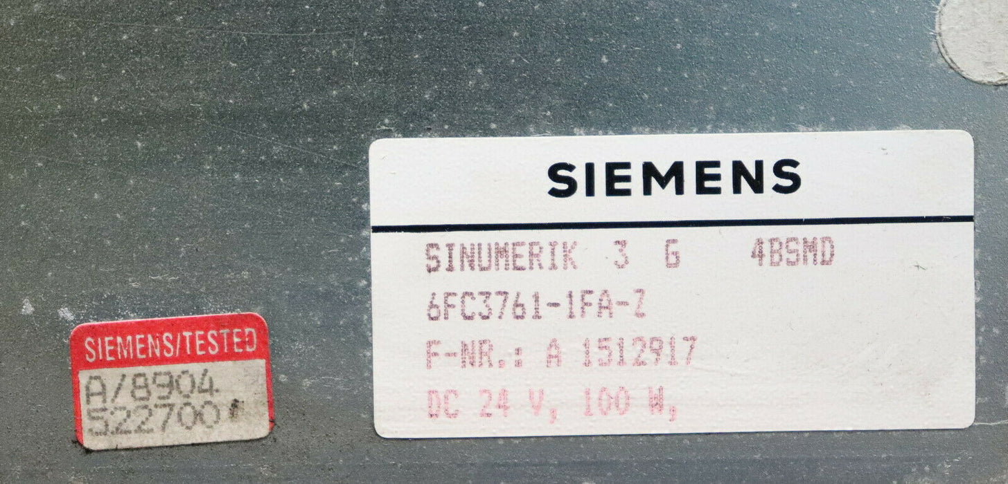 SIEMENS SINUMERIK 3 G 4BSMD 6FC3761-1FA-Z leeres Rack, ohne Einschübe BGR-Träger