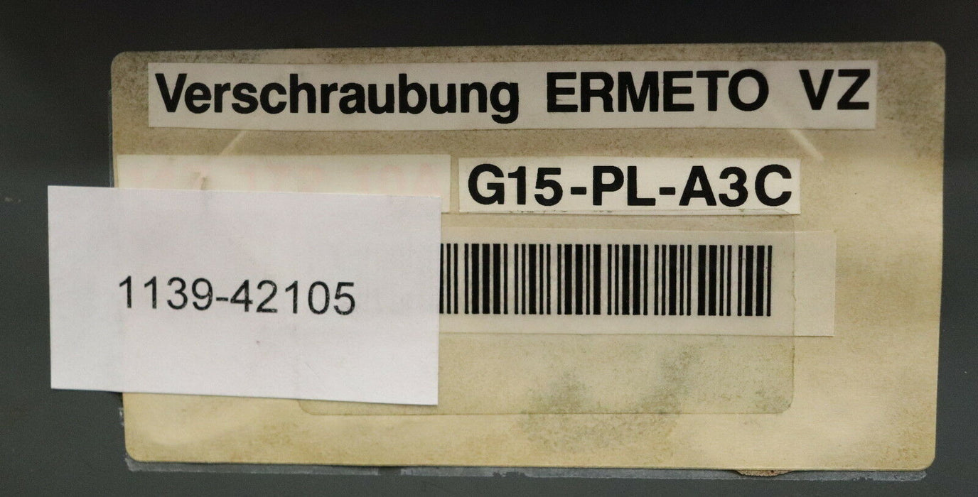 ERMETO 6 Stück gerader Einschraubstutzen G15-PL-A3C  Stahl A3C verzinkt