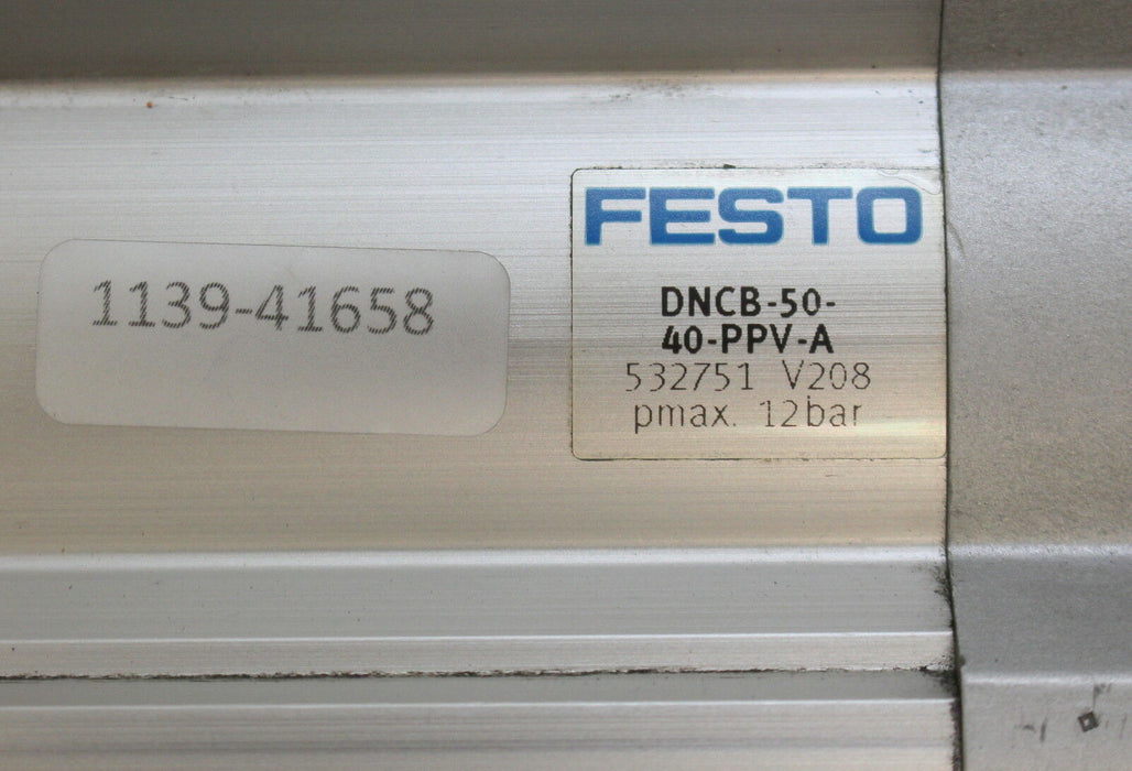 FESTO Pneumatikzylinder DNCB-50-40-PPV-A Kolbendurchmesser 50mm Hub 40mm