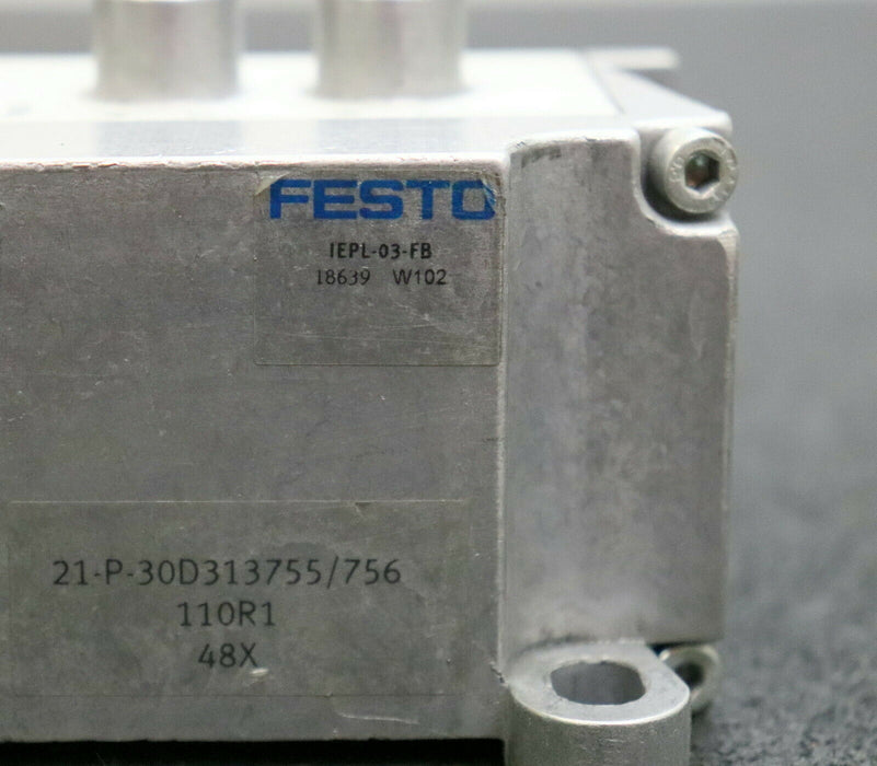 FESTO Eingangsmodul mit Endplatte VIGE-03-FB-8-5POL-S Nr.188521 W107 +IEPL-03-FB