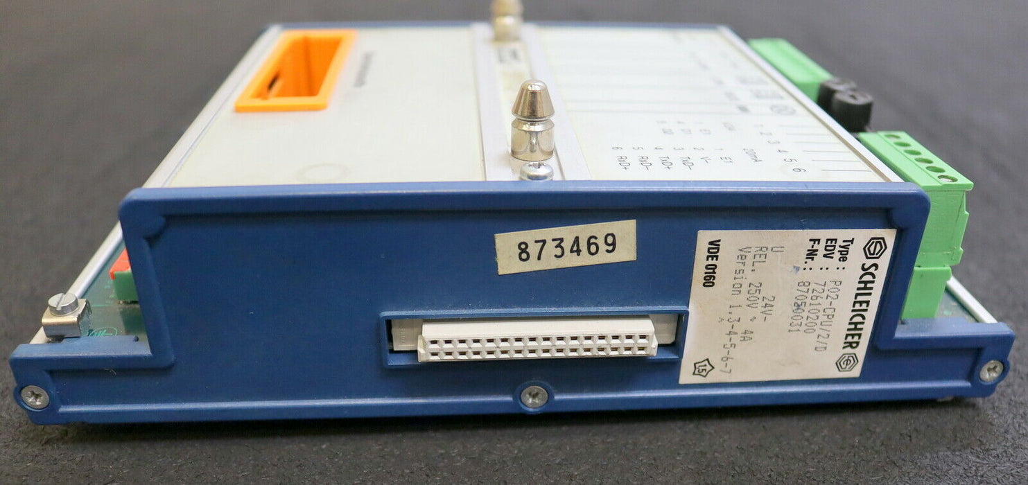 SCHLEICHER CPU-Modul P02-CPU/2 /D EDV 72610200 U = 24VDC REL. 250VAC 4A