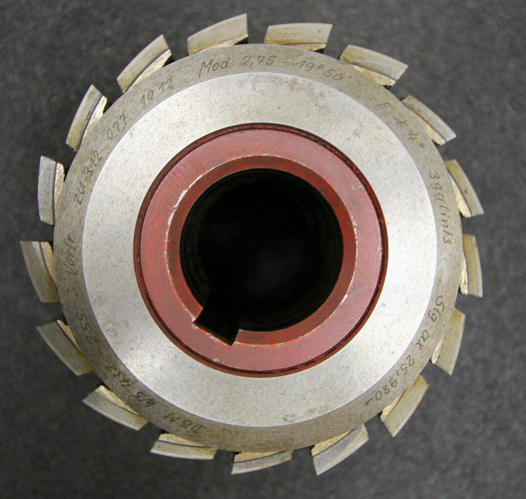 SAAZOR Stollenwälzfräser involute spline hob Vorfräser m= 2,75mm 19°50´ EGW LKN