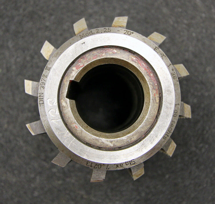 SAAZOR Stollenwälzfräser involute spline hob m= 2,25mm BP III 20° Ø90x90xØ32mm