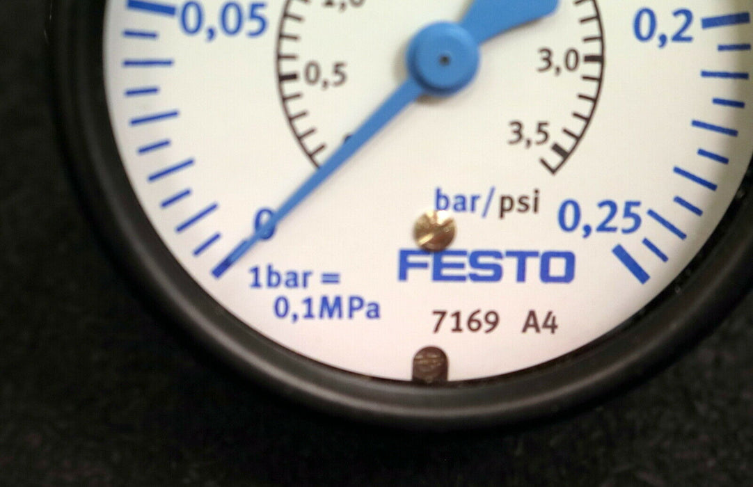 FESTO Manometer MA-63-0,25  Mat-Nr. 7169 0-0,25bar - unbenutzt