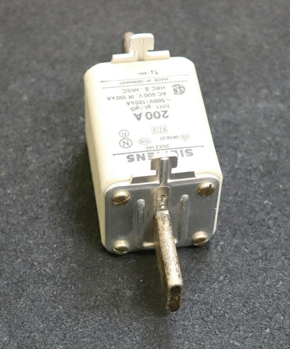 SIEMENS SITOR 8xSicherungseinsatz fuse-link 3NA3 140 200A HN1 500V 120kA 600VAC