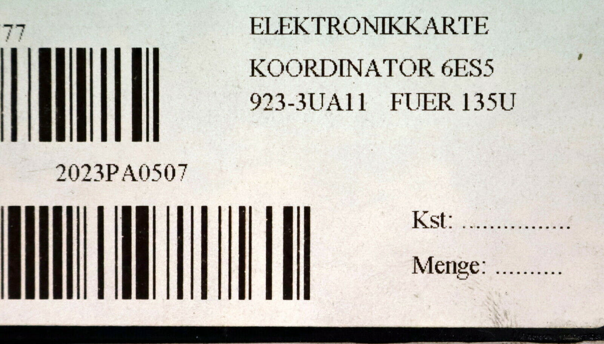 SIEMENS SIMATIC Koordinator-Karte für 135U 6ES5923-3UA11 - generalüberholt