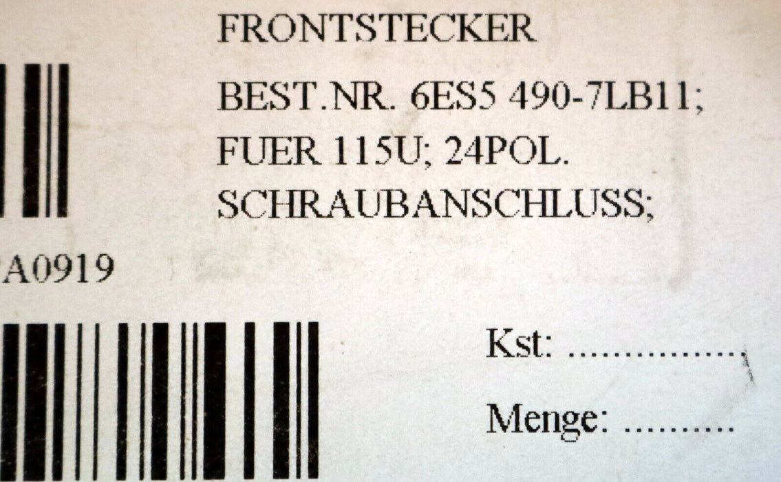 SIEMENS 3x Frontstecker 6ES5490-7LB11 für 115U 24 Pol Schraubanschluss unbenutzt