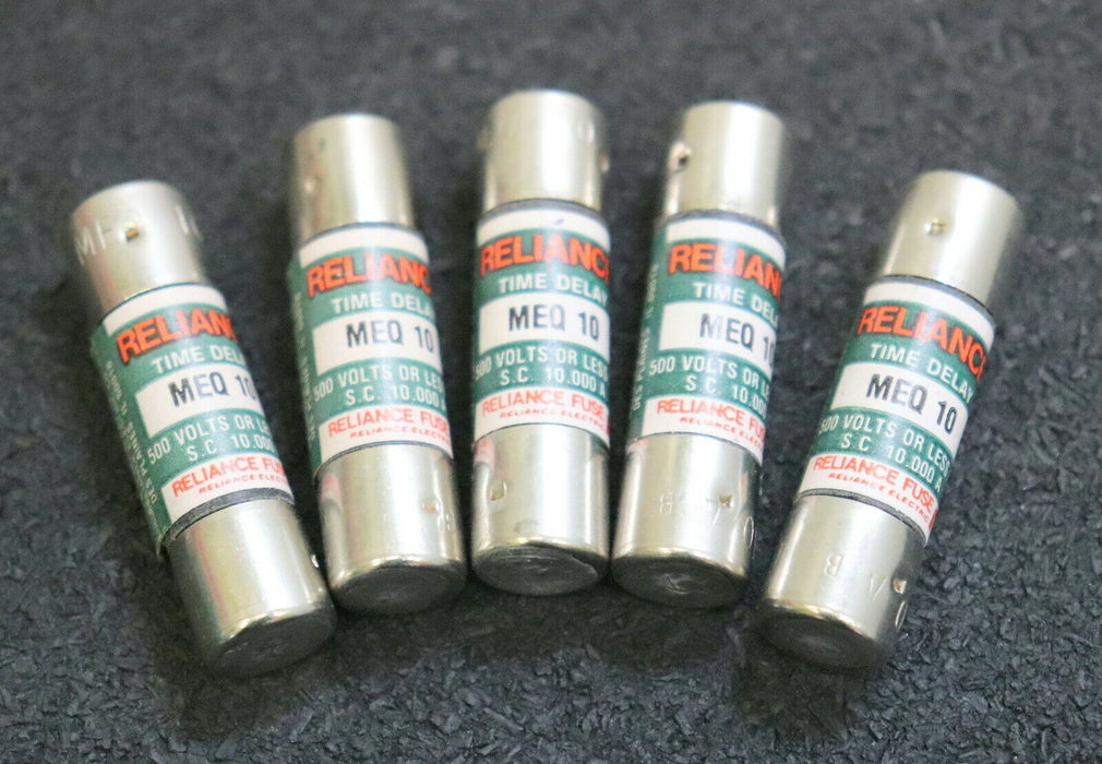 RELIANCE 5x Sicherungseinsatz fuse-link MEQ 10 10A 500V - unbenutzt