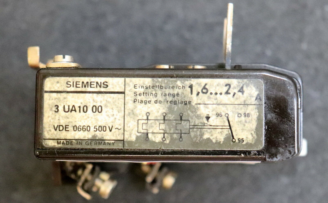 SIEMENS Überstromrelais für Schütz 3UA1000 1,6…2,4A gebraucht