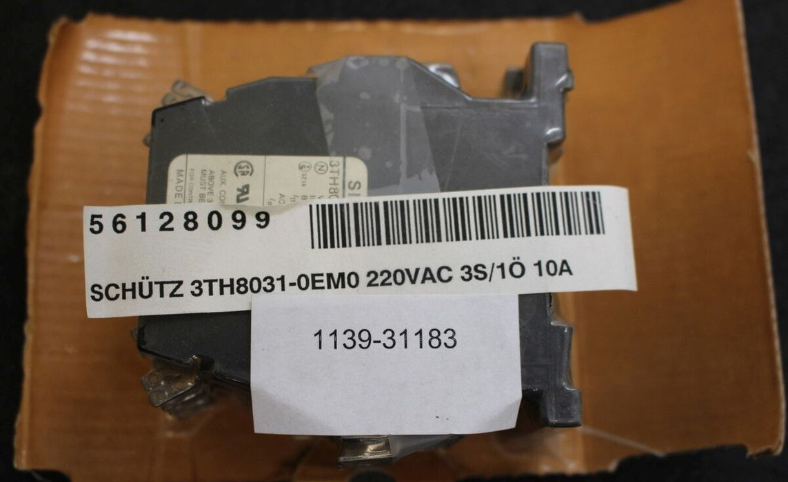 SIEMENS Schütz 3TH8031-0EM0 - 220VAC - 3S/1Ö - 10A