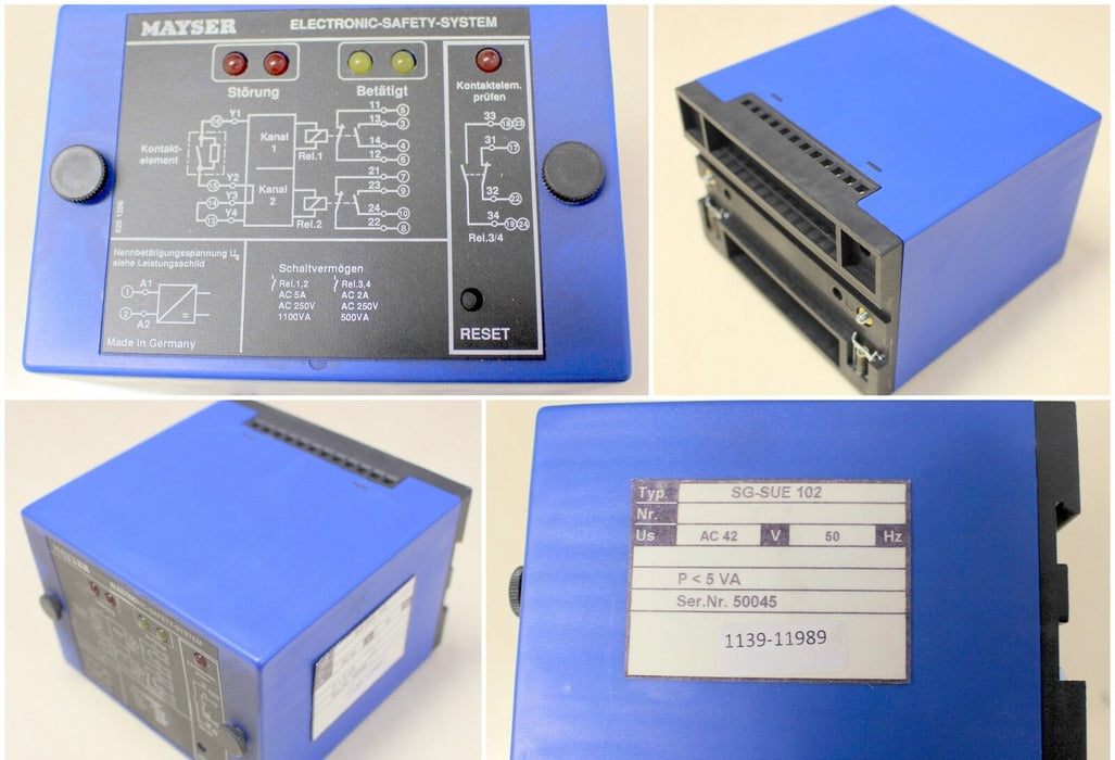 MAYSER Elektronic Safety System SG-SUE 102 - AC42 V - 50 Hz - P< 5VA