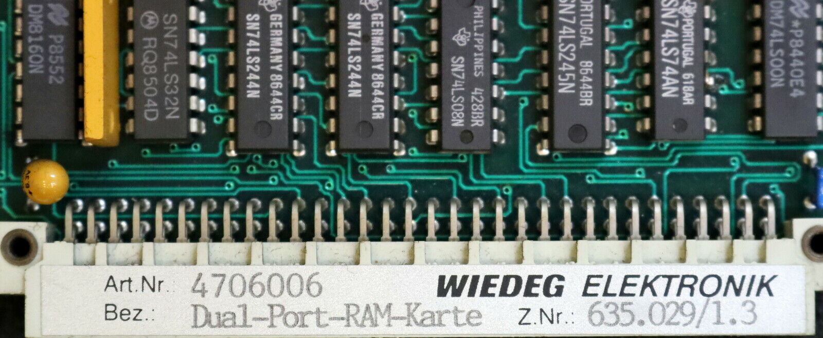 WIEDEG / KLINGELNBERG Dual-Port-RAM-Karte Art.Nr. 4706006 Z.Nr. 635.029/1.3