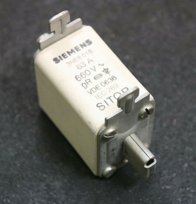 SIEMENS SITOR 2xSicherungseinsatz fuse-link 3NE3 018 63A 660VAC - gR