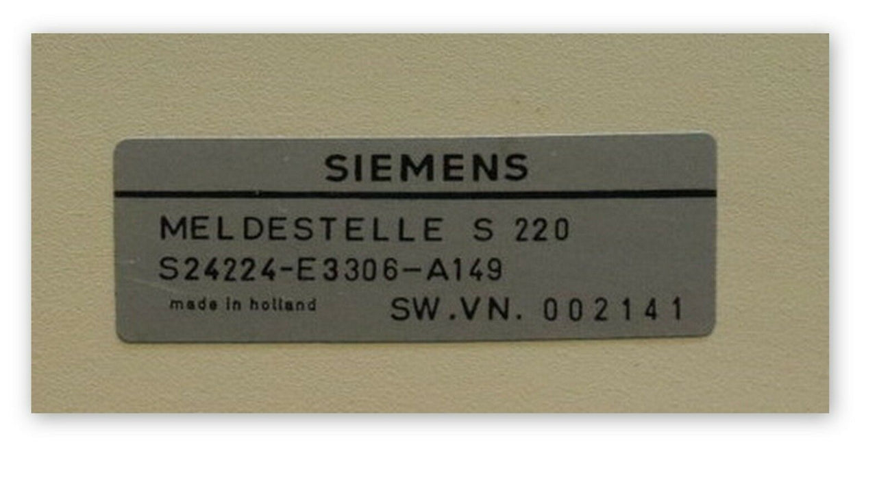 SIEMENS Meldestelle S220 für Brandmeldeanlage S24224-E3306-A149 SM 40S