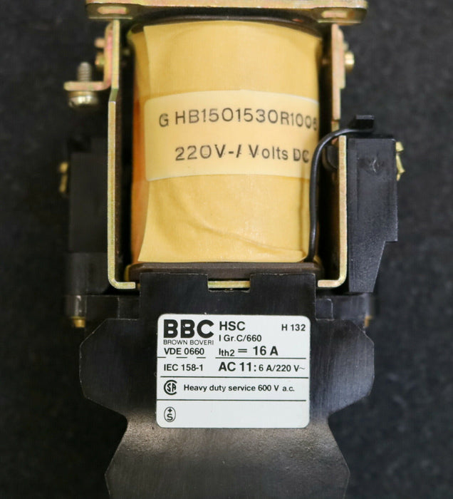 BBC Hilfsschütz HSC 53 Spulenspannung 220VDC GHH1326806V05S 3Ö unbenutzt in OVP