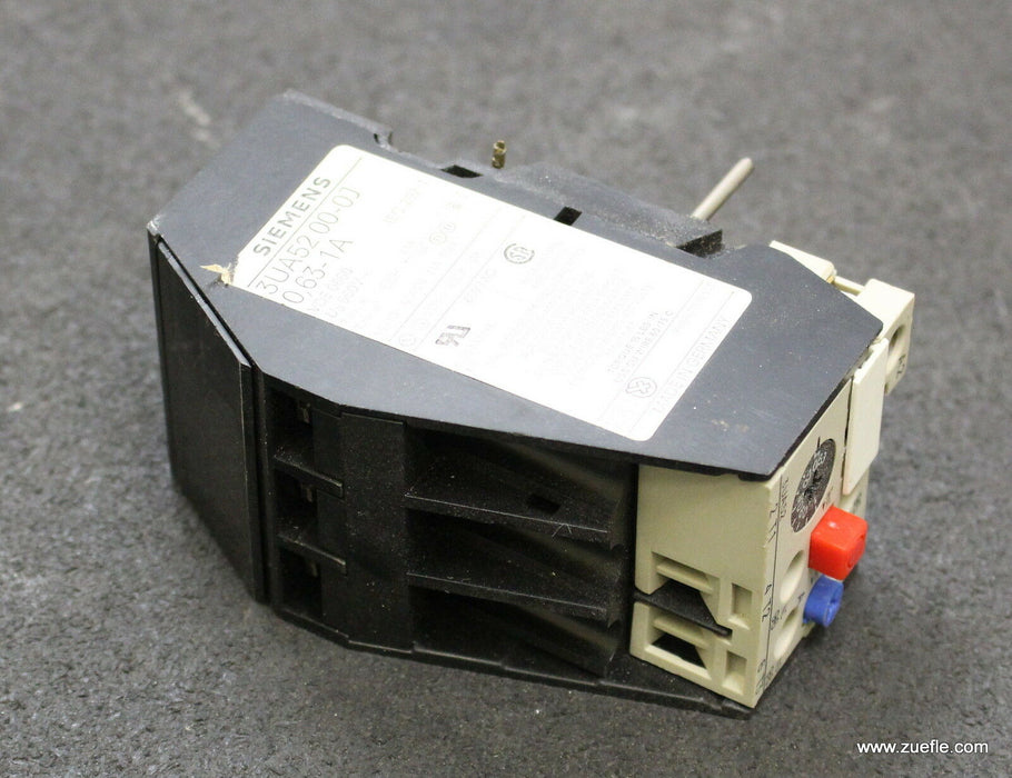 SIEMENS Überlastrelais overload relay 3UA5200-0J 0,63-1A