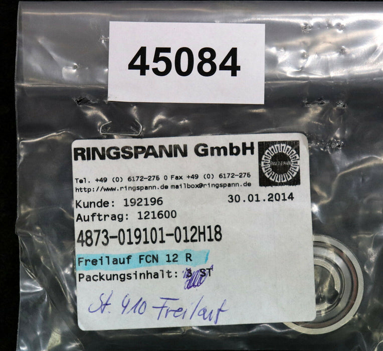 RINGSPANN Freilauf FCN12R Art.Nr. 4873-019101-012H18 32x12x10 mm