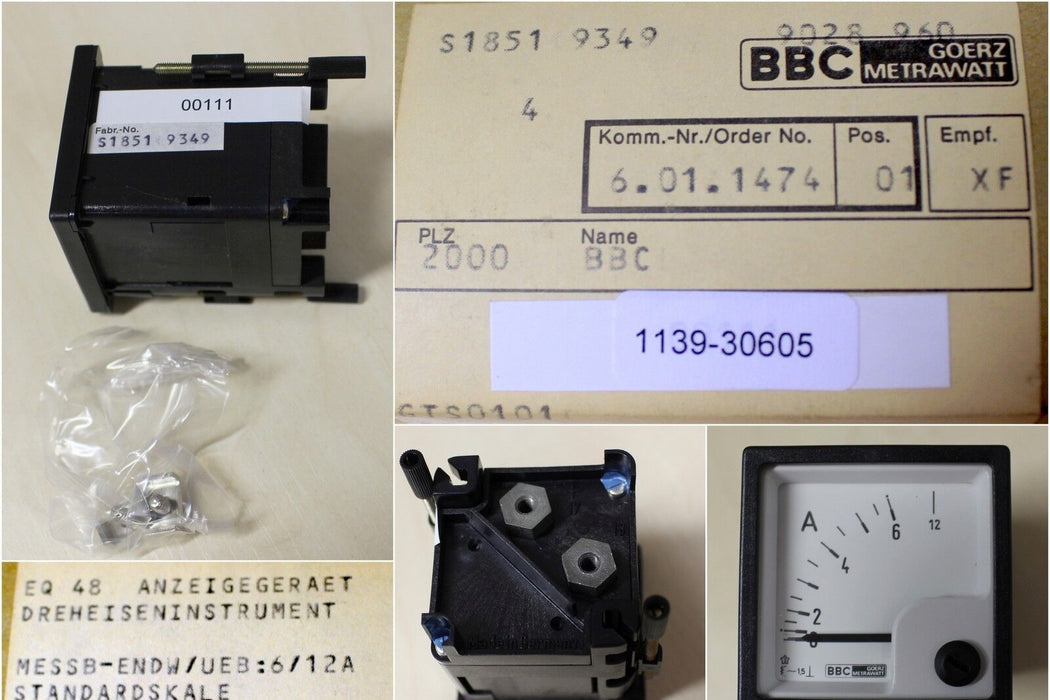 BBC GOERZ METRAWATT Strommesser EQ 48, Messbereich 6-12A