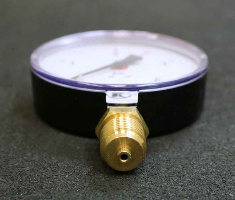 RIEGLER Manometer pressure gauge 0-4bar senkrecht Anschlussgewinde R1/2“