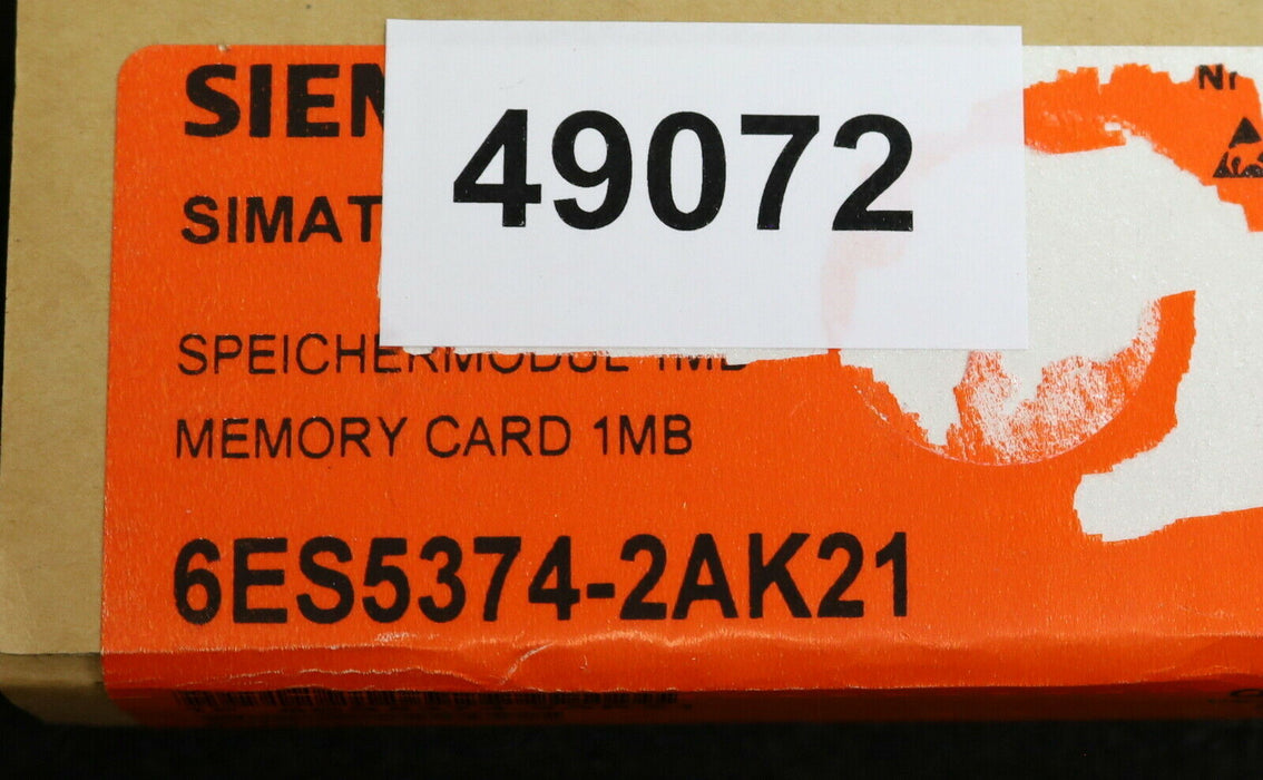 SIEMENS SIMATIC S5 Memory Card RAM 1MByte/16 Bit 6ES5374-2AK21 - unbenutzt